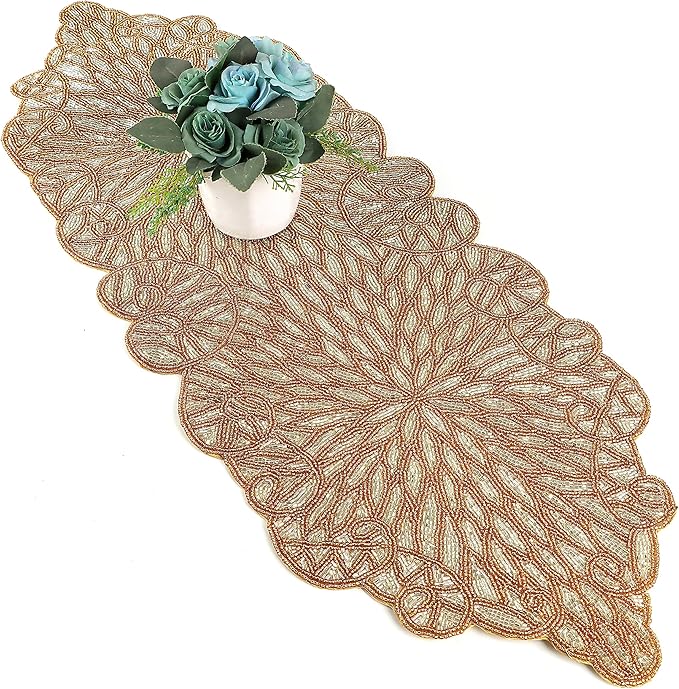 Metallic Bead Table Runner 13x36 Inches - Image 9