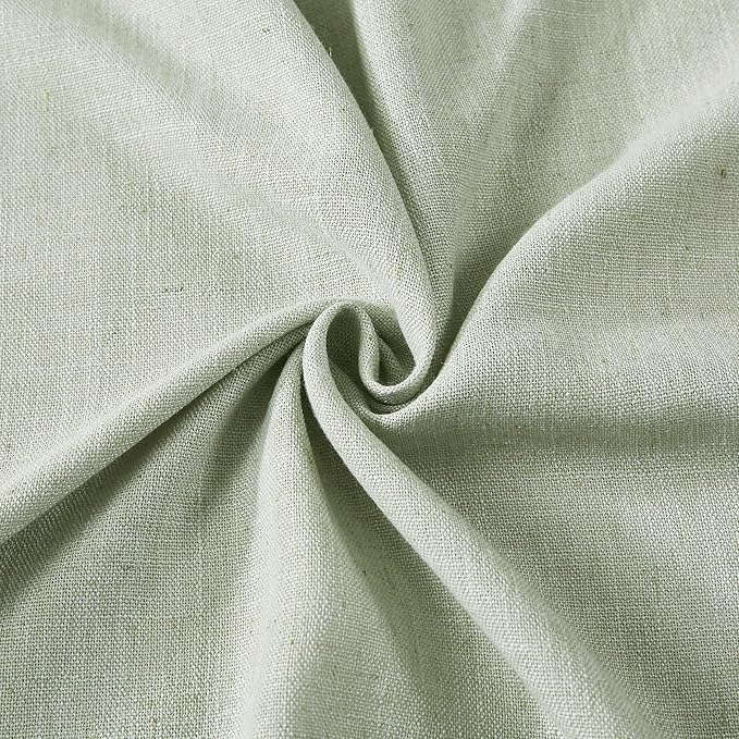 Vision Home Pinch Pleated Semi Sheer Curtains Textured Linen Blended Light - Image 4