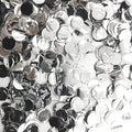 Sparkle Silver Metallic Foil Round Confetti Circle Dots Graduation Wedding by AWESON+PARTY
