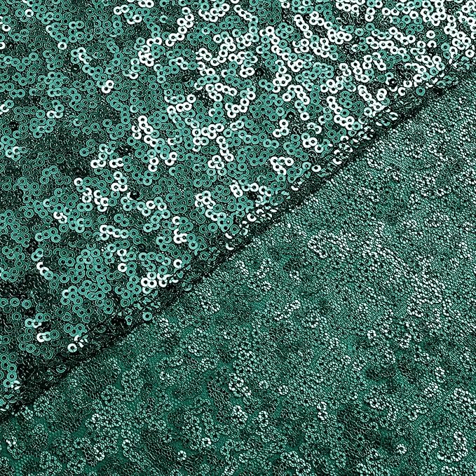 Sugargirl Dark Green Sequin Backdrop Curtain 4 Panels 2FTx8FT Glitter Dark - Image 9
