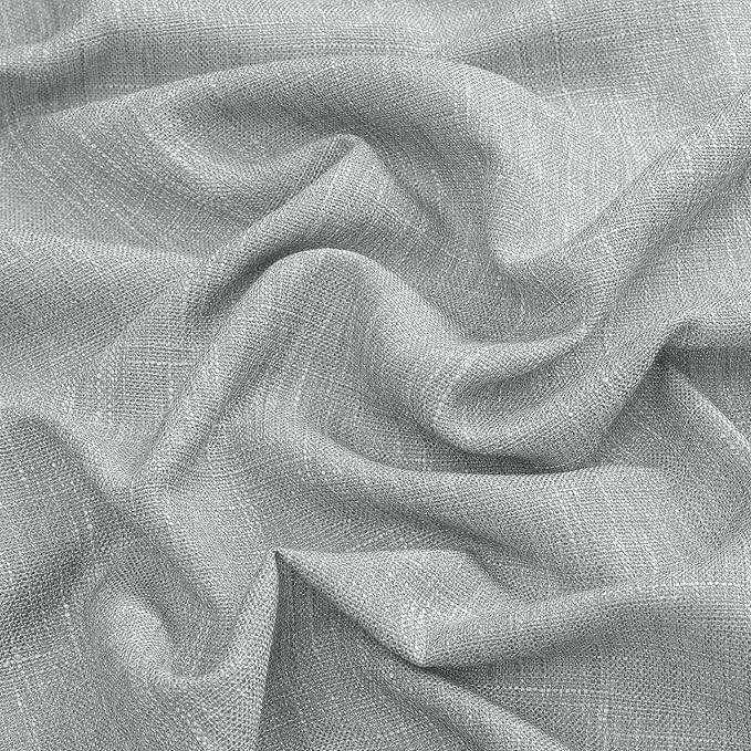 Vision Home Gray Pinch Pleated Semi Sheer Curtains Textured Light Filtering - Image 4