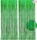 Green Tinsel Curtain Party Backdrop by GREATRIL