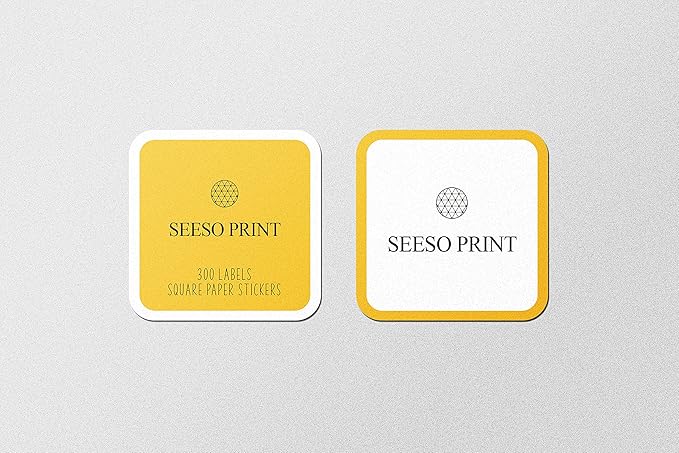300 pcs Premium Custom Stickers Uncoated Paper 2 inch Square - Image 3