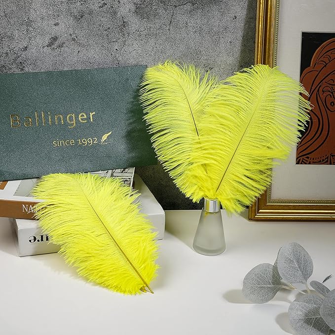 Ballinger Fluorescent Yellow Ostrich Feathers - Image 4