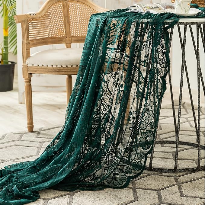 Gorgeous Round Lace Tablecloth, Vintage Floral Embroidered Table Cloths - Image 4