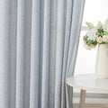 Vision Home Pinch Pleated Blue Semi Sheer Curtains Textured Light Filtering by VisionHome