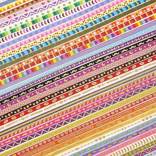 emmoolife 50 Rolls Skinny Washi Tape Set 3mm Wide, Junk Journal Supplies - Image 7