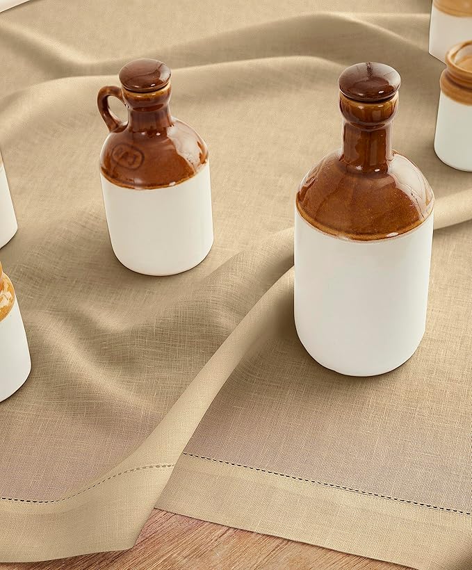 Solino Home Linen Square Tablecloth 52 x 52 Inch - Image 4